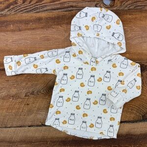 White Hooded Milk & Cookie Long Sleeve